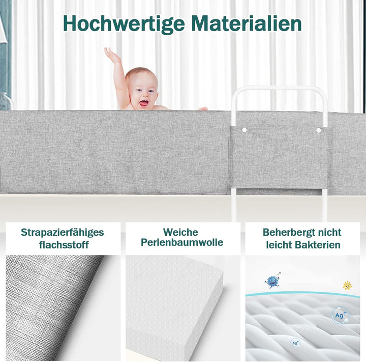 Bettgitter Baby Verformbar Bettschutzgitter Rausfallschutz Bett Bettgitter Verstellbare Höhenverstel
