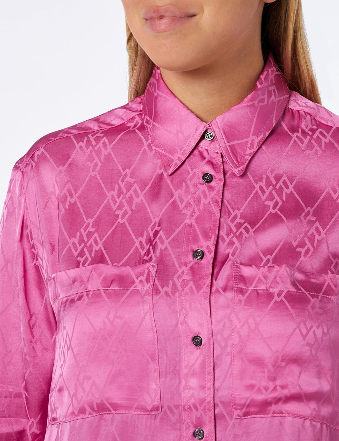 Replay Damen Bluse Langarm mit Kragen XS Fuxia 069, XS Fuxia 069