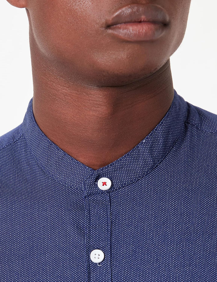 Timezone Herren Hemd XL Blue White Dots, XL Blue White Dots