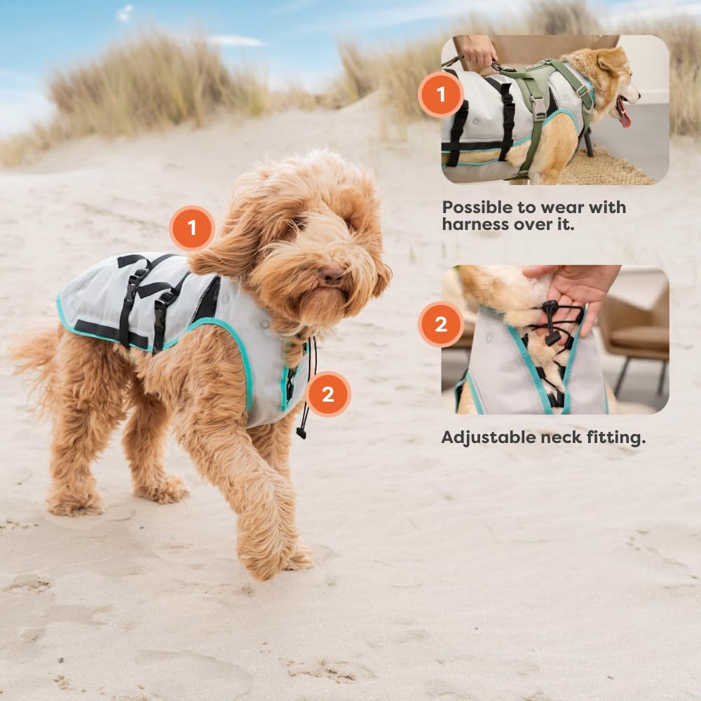 Suitical Dry Cooling Vest Hund, XS, Silber Silber XS, Silber XS