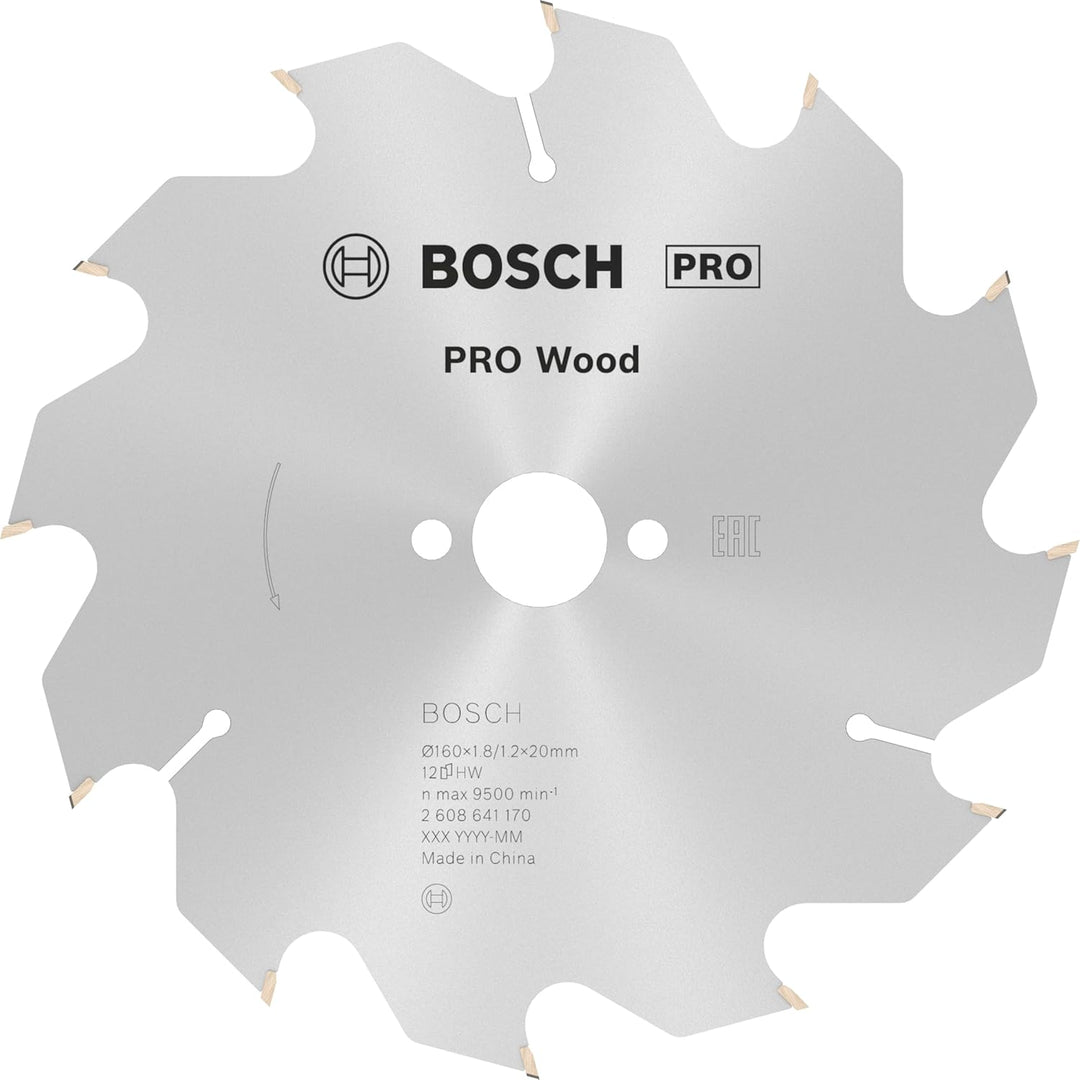 Bosch 1x PRO Wood Kreissägeblatt für Akku-Handkreissägen (für Weichholz, Hartholz, Ø mm, Professiona