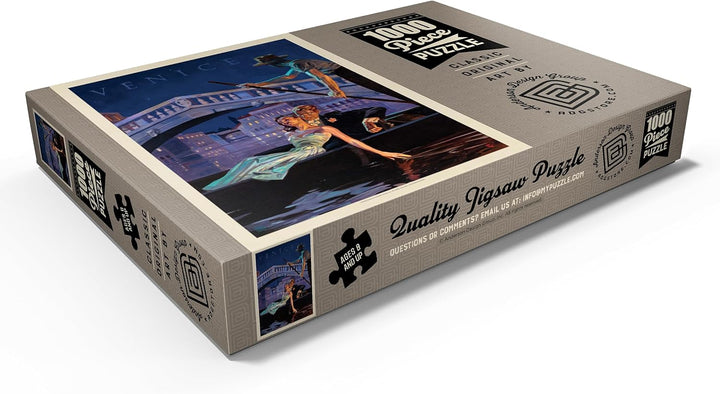 Italien: EIN Abend in Venedig, Vintage Poster - Premium 1000 Teile Puzzle - MyPuzzle Sonderkollektio
