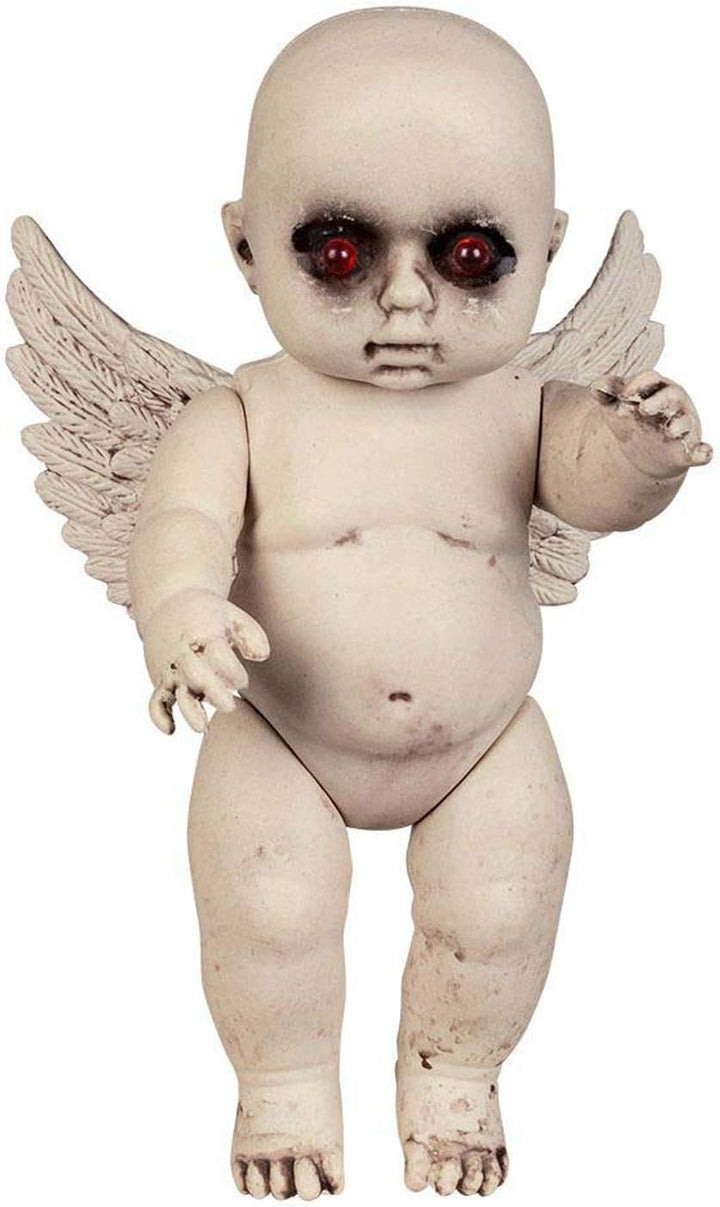 Boland 72266 - Puppe Teuflischer Engel, Grösse 30 cm, aus Kunststoff, Horrorpuppe mit Leuchtaugen, F