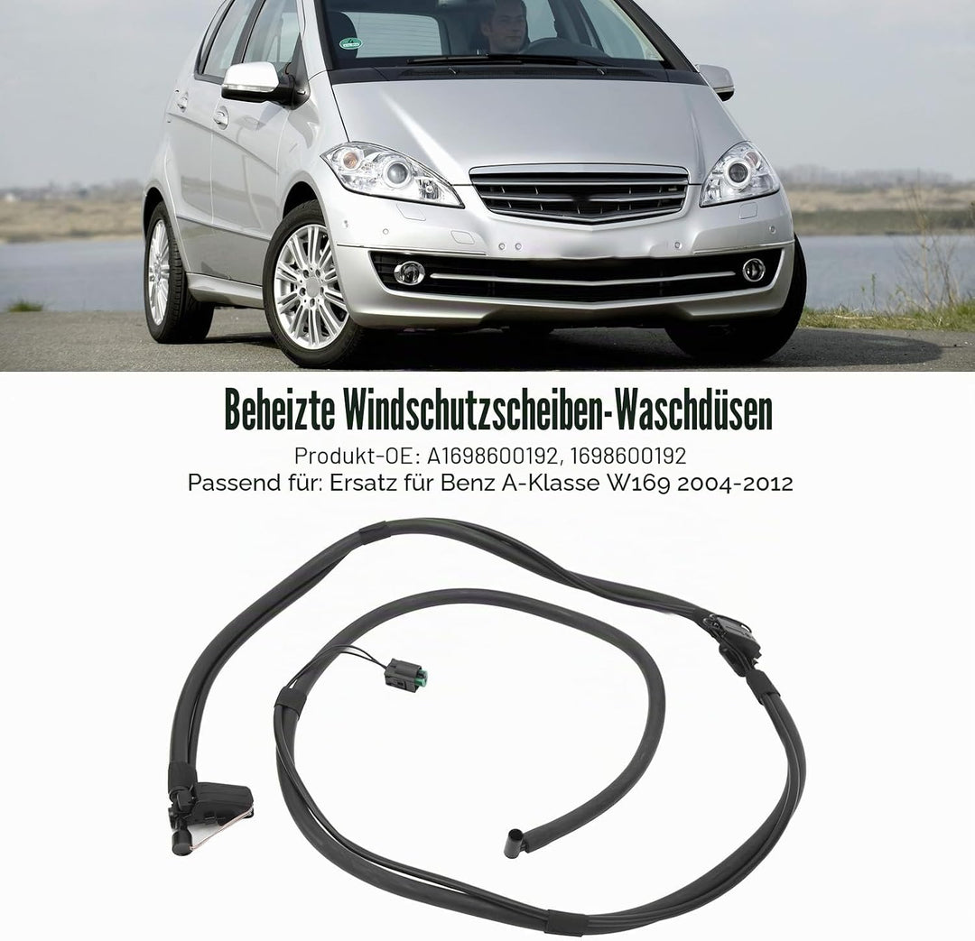 Jadeshay Beheizte Scheibenwaschdüsen, Scheibenwischerdüsen A1698600192 Ersatz Für A-Klasse W169 2004