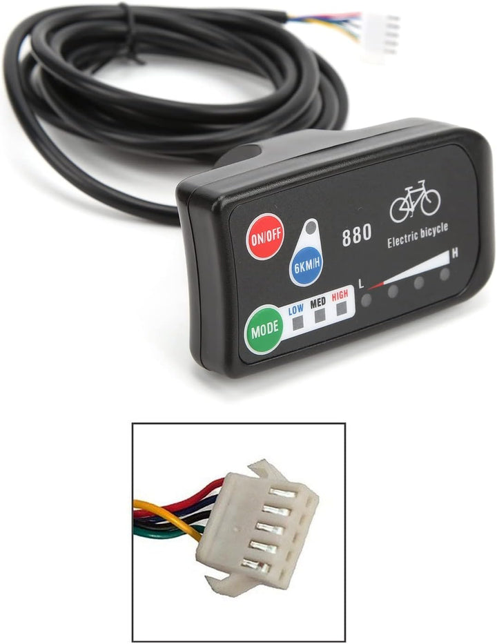 BuyWeek Elektrofahrrad Brushless Motor Controller Kit, 36V 48V 15A Rechteckwellen Controller LED880