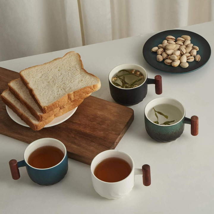 ERBO 2er Set Espressotassen 70 ml, Premium Espresso Tassen mit Henkel, Mini Teetasse Kaffeetasse aus