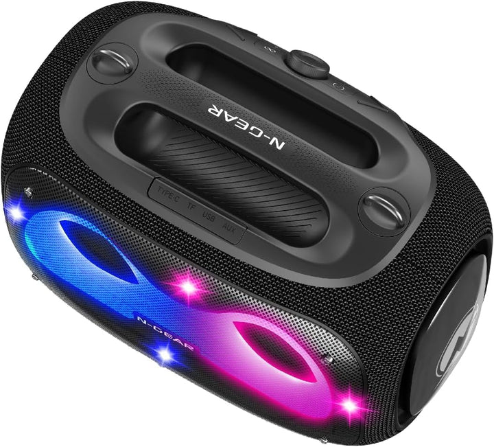 N-Gear NRG 600 Bluetooth Lautsprecher Musikbox - Partybox Bluetooth und Karaoke Maschine mit 2 Mikro