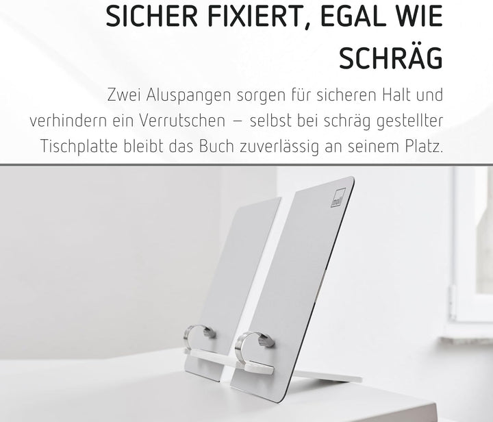 moll Design-Buchstütze, Kinderschreibtisch Zubehör, Faltbare und Zeitlose Buchstütze mit integrierte