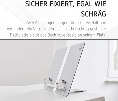 moll Design-Buchstütze, Kinderschreibtisch Zubehör, Faltbare und Zeitlose Buchstütze mit integrierte