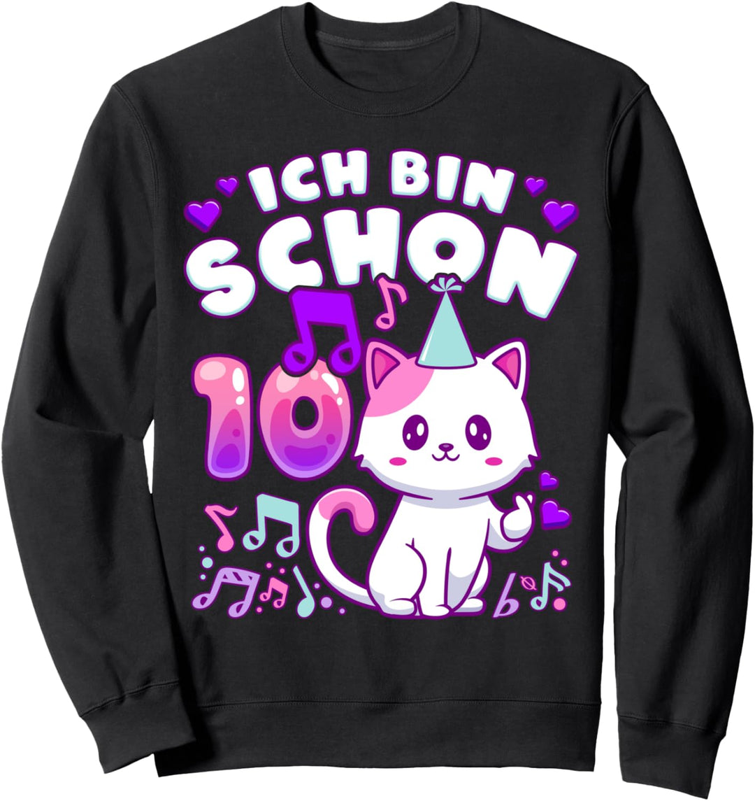 Geburtstag Mädchen 10 Jahre alt, K-Pop, Kätzchen Sweatshirt