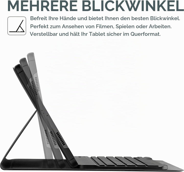 APASILU Tastatur Hülle für Lenovo Tab M11 11 Zoll TB330FU/TB330XU 2024, Slim Schutzhülle mit Magneti