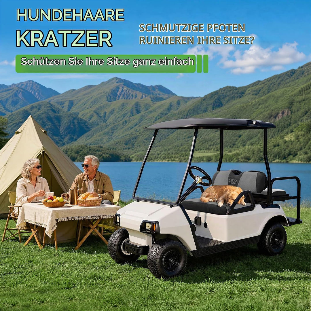 10L0L Golfplatzgeräte,Golfmobil-Zubehör,Golfwagen-Sitzbezug Komplettset für Vordersitze, Polyester-B