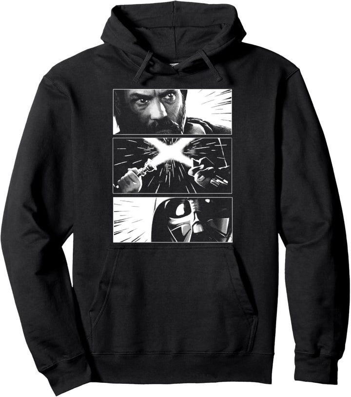 Star Wars: Obi-Wan Kenobi Vader And Kenobi Comic Panels Pullover Hoodie
