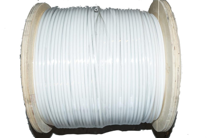 Drahtseil 7mm 10 Meter A4 Edelstahl PVC ummantelt 5,0/7,0 mm, weiss A4 NIRO, Nirosta 10m Durchmesser