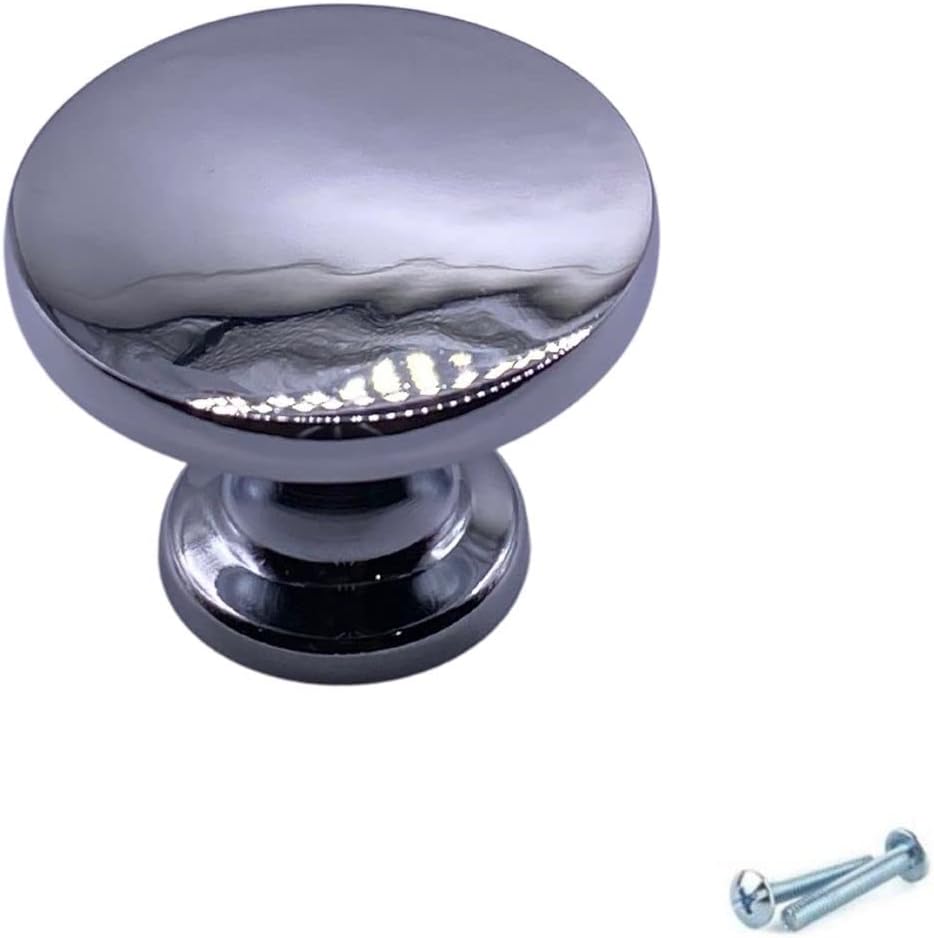 M4TEC Möbelknopf Möbelgriff Schubladengriff Knopfgriff Schlafzimmer Küchenschrank Chrom Poliert. VD4