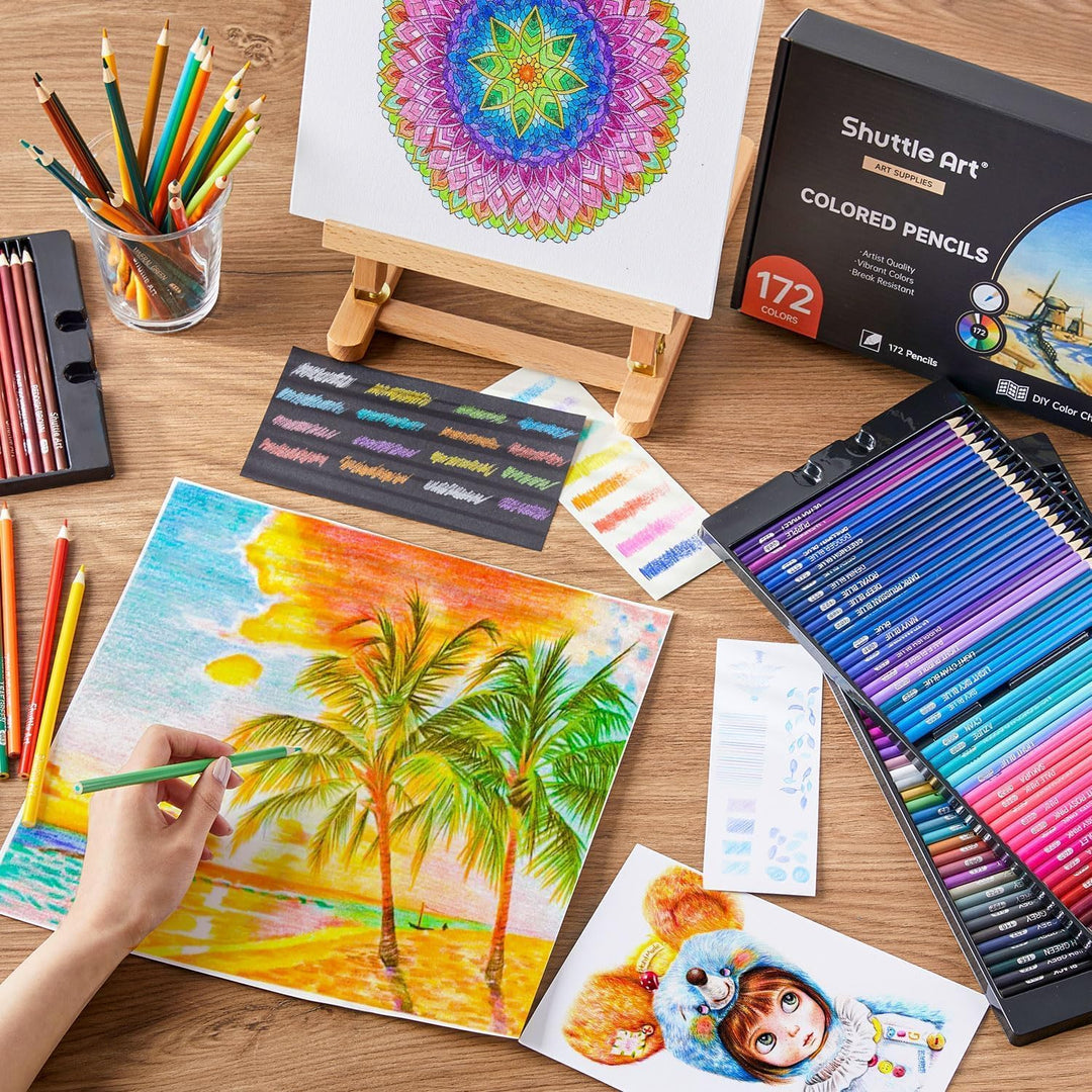 Shuttle Art 172 Buntstifte, 172 Buntstifte Set, perfekte Buntstifte für Erwachsene, Kinder und Künst
