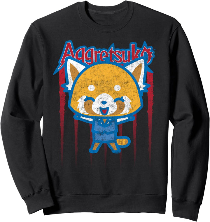 Aggretsuko Happy Stripes Sweatshirt