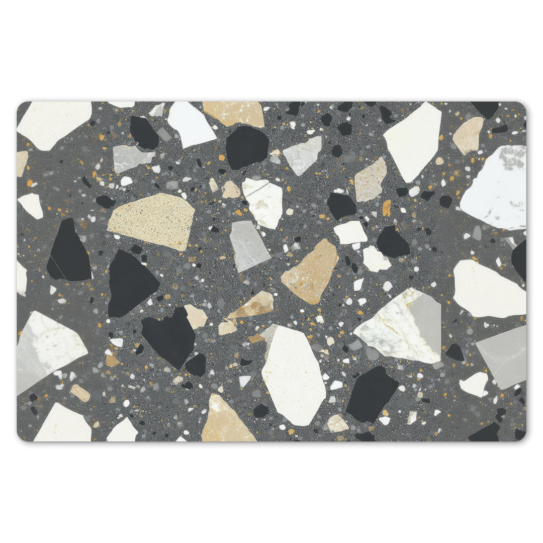 KitchenYeah© Platzsets Abwaschbar 6-Teilig Tischsets Platzdeckchen Terrazzo - Steine, Terrazzo - Ste
