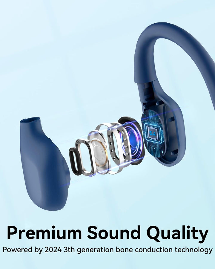 MONODEAL Kopfhörer Schwimmen IP68 wasserdichte Knochenschall Kopfhörer Bluetooth 5.4, Bone Conductio