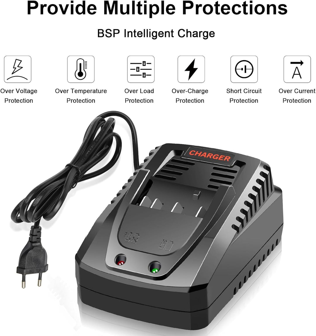 ARyee Ladegerät für Bosch 18V 14,4V Akku BC660 BC1880 BAT609 BAT609G BAT618 BAT618G BAT614 BAT614G Y