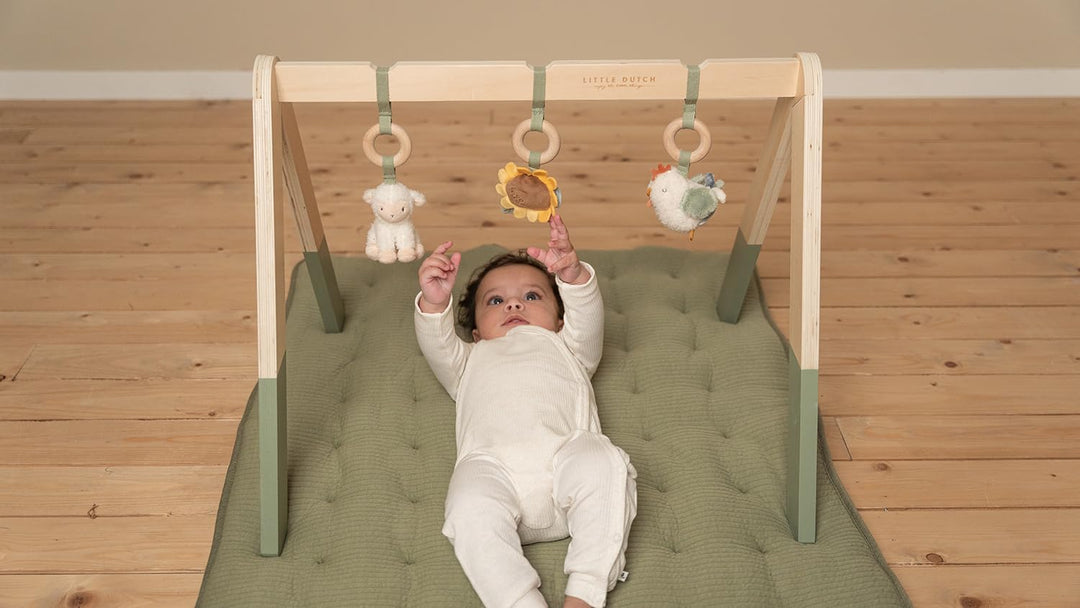 Little Dutch Baby Gym Spieltrapez Spielbogen Holz inkl. Anhänger grün - Little Farm