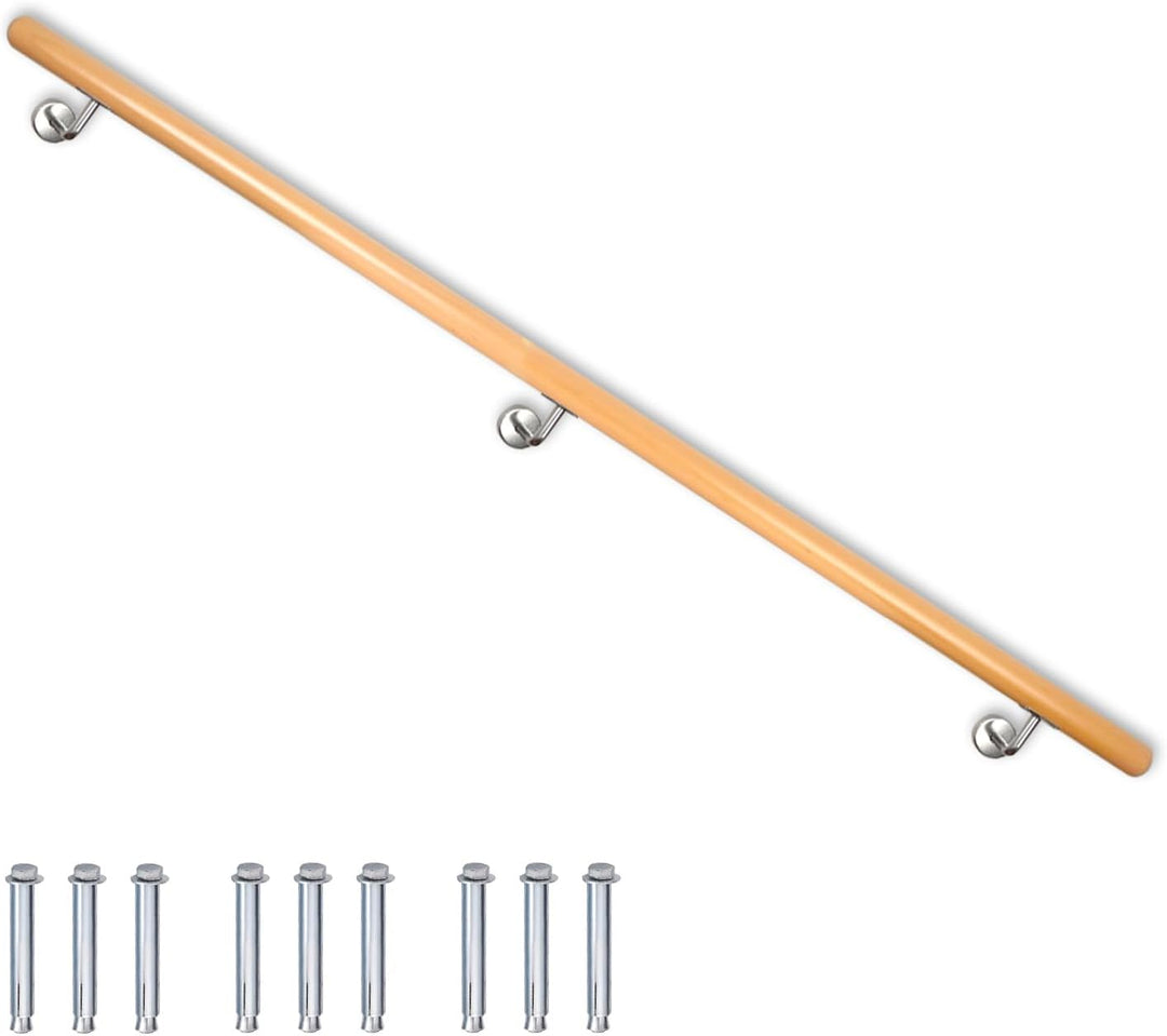 Buche Holz Handlauf Treppengeländer Geländer für Treppe Treppe Wandhandlauf Wand Treppe seitliche Mo