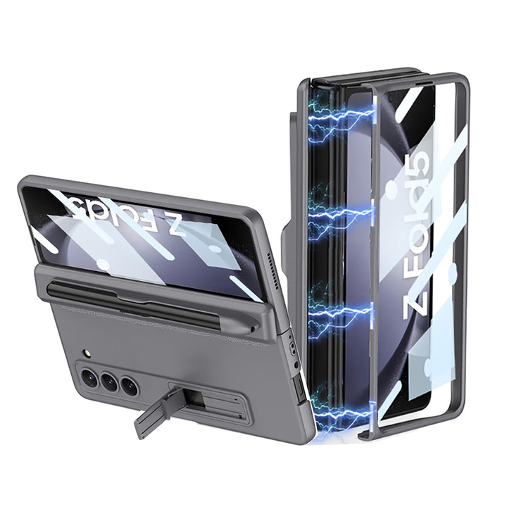 CeeEee Galaxy Z Fold5 5g Hülle 360 Grad Vollschutz Case Built in Bildschirm Schutz Handyhülle mit Pe