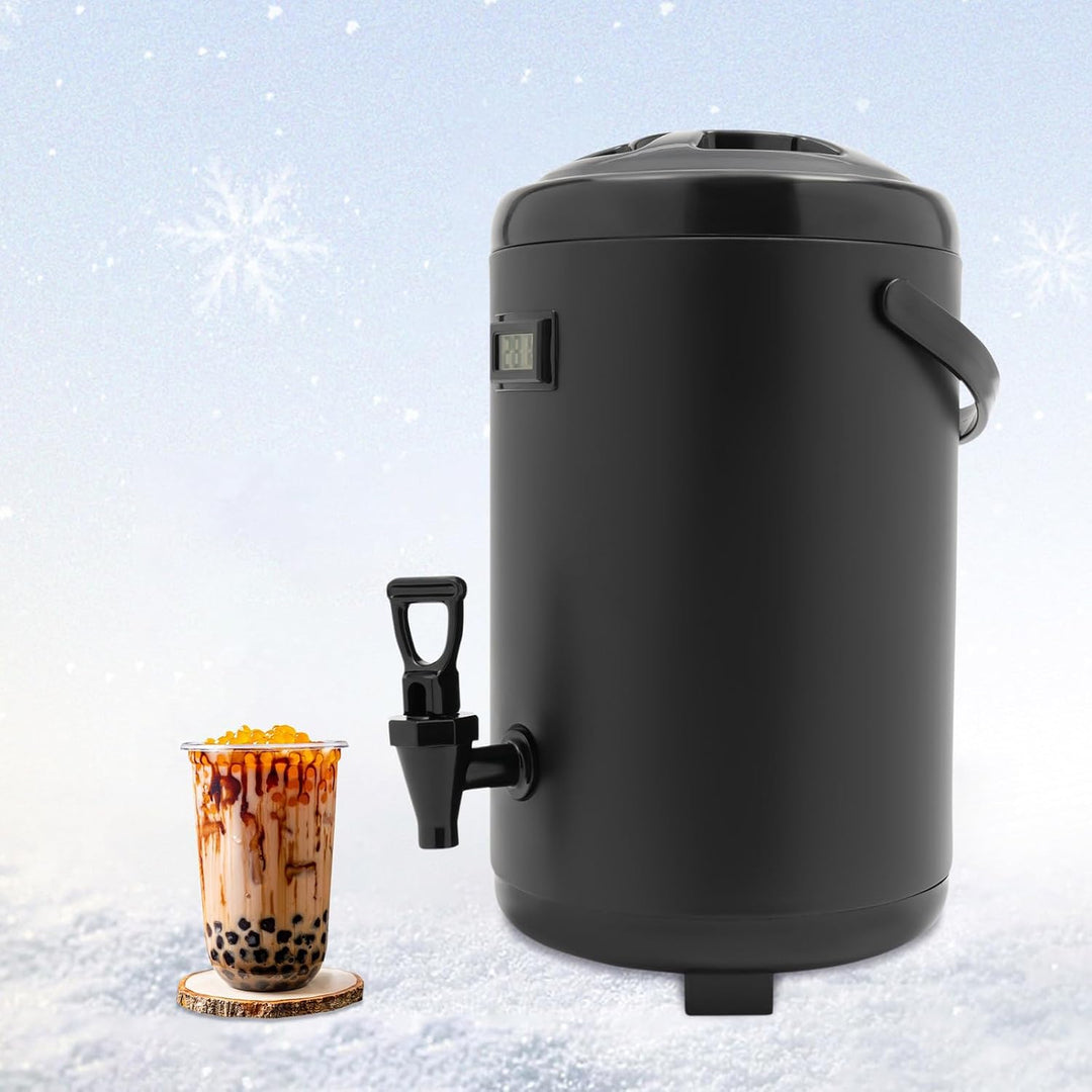 10L isolierter Edelstahl Getränkespender mit LED-Display,12h warm für Hotel | 10 Liter isolierter Ed