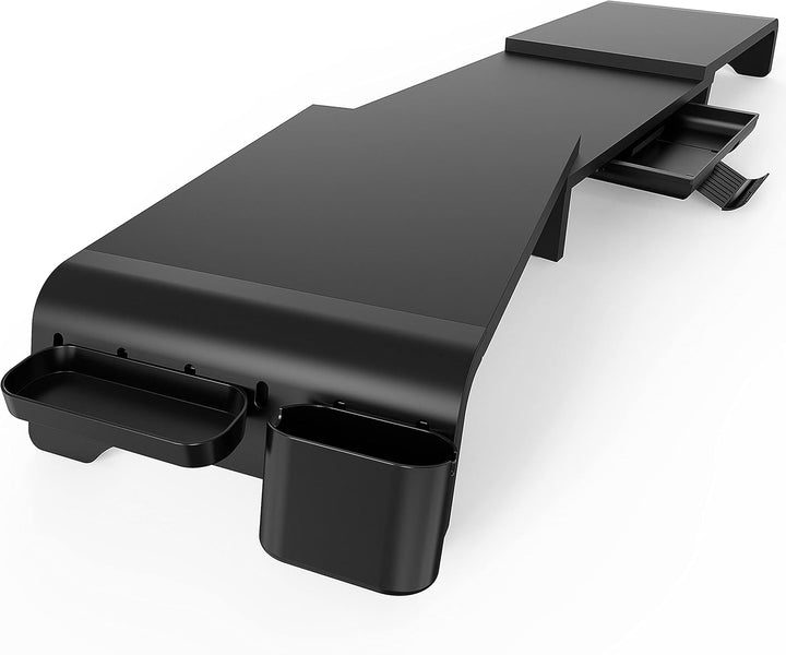 Fenge Dual Monitorständer mit Schubladen und Stauraum, Bildschirmständer aus MDF für Computer TV Lap