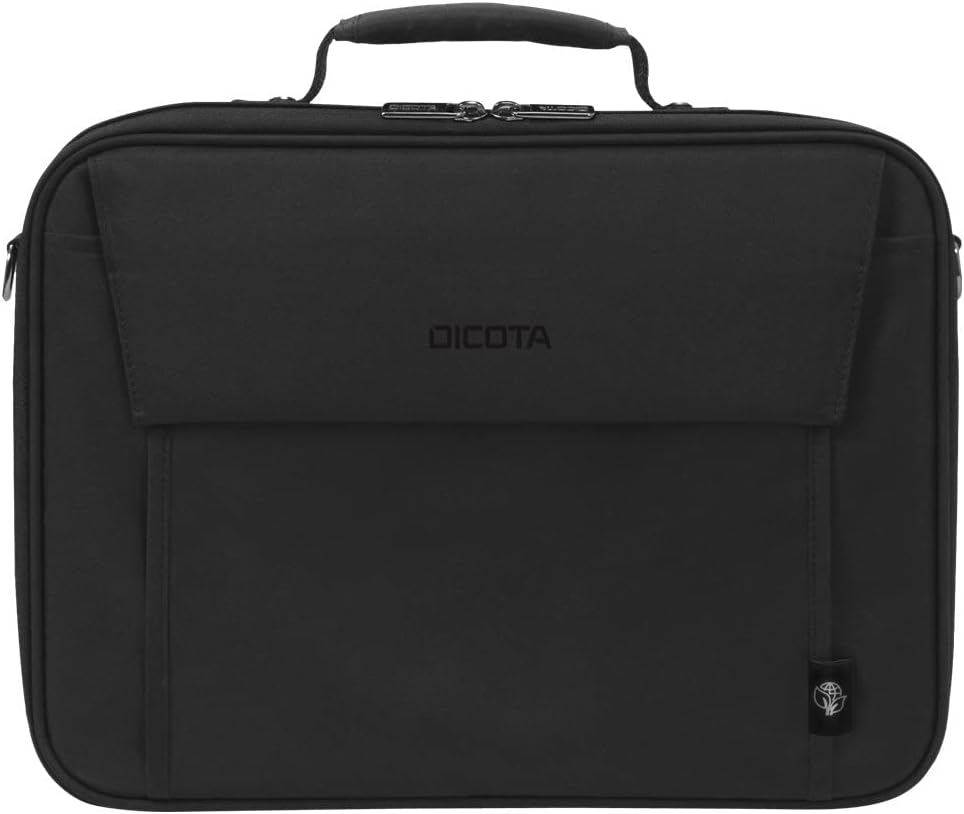 Dicota Eco Multi Plus Base 14-15.6 – Notebooktasche mit Schutzpolsterung und Dokumentenfach, schwarz
