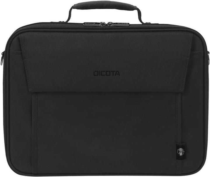 Dicota Eco Multi Plus Base 14-15.6 – Notebooktasche mit Schutzpolsterung und Dokumentenfach, schwarz