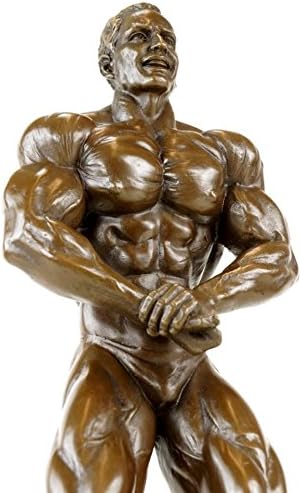 Kunst & Ambiente - Bodybuilder Figur Arni aus Bronze - Trophäe - Pokal - signiert Milo - Bodybuildin