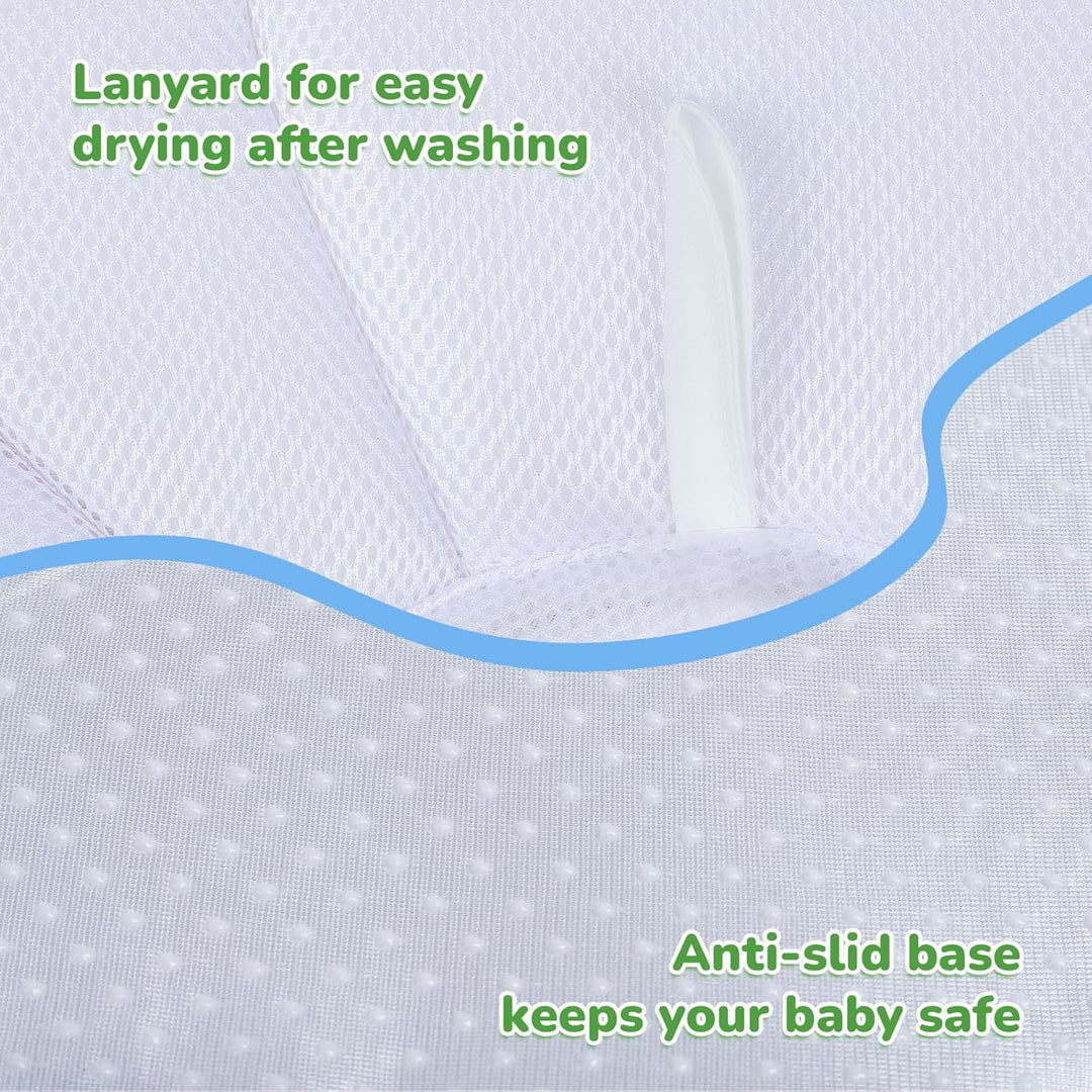 Baby Badematte für Waschbecken,Sicherer, Weicher Rutschfest Baby Badewannenkissen für 0-6 Monate Neu