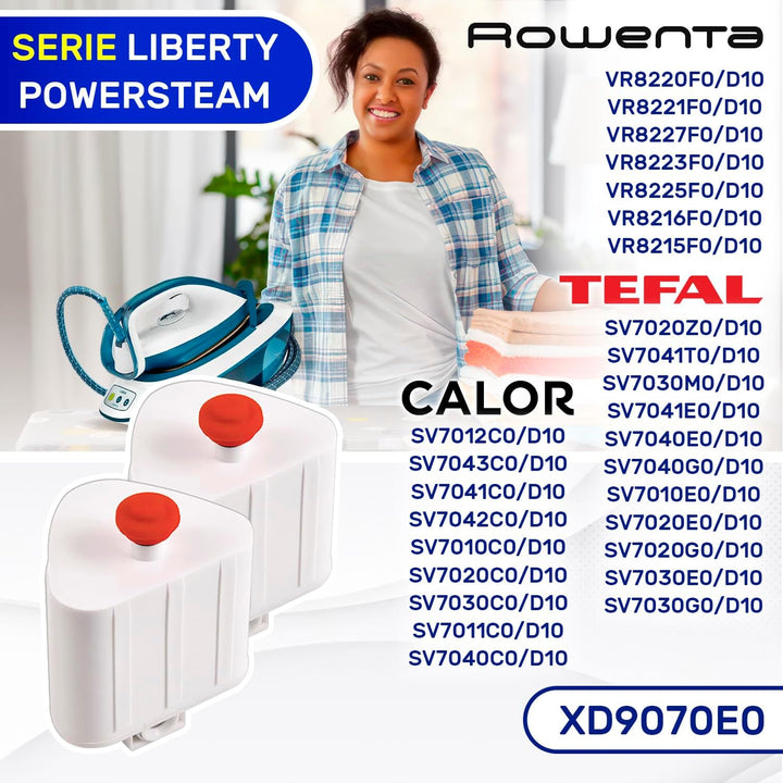 MONTERAL XD9070E0 für Tefal Liberty Powersteam Anti Calc Cartridge Set 2 Passend für Rowenta Dampfbü