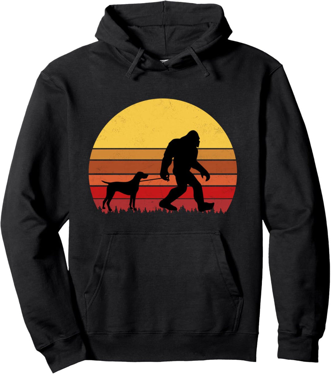 Deutsch Kurzhaar Hund Lustiges Retro Hundedesign Pullover Hoodie