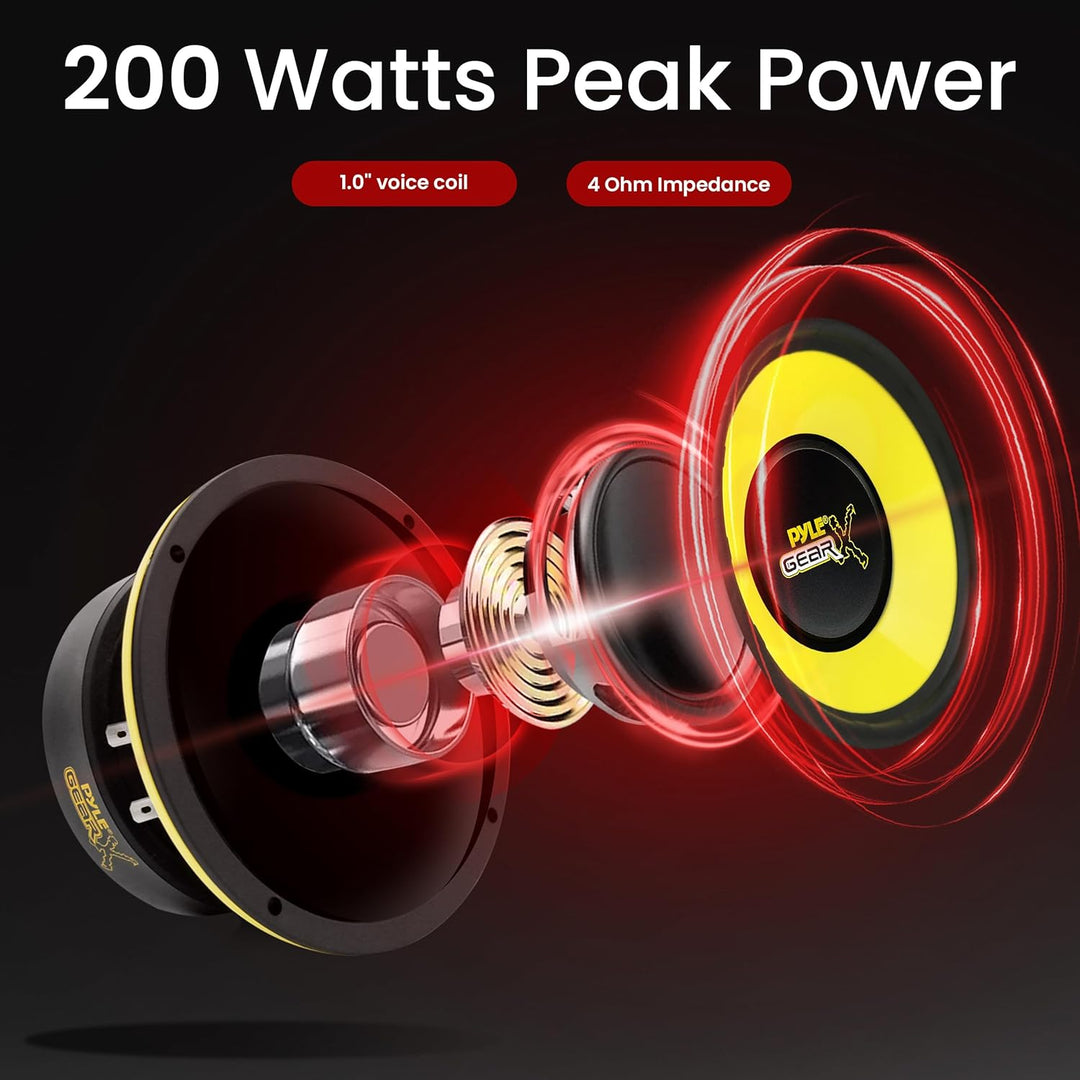 Pyle Auto Subwoofer 5" – 200W 4 Ohm Lautsprecher mit 30oz Magnet Hochtemperatur-Schwingspule, 2,32"