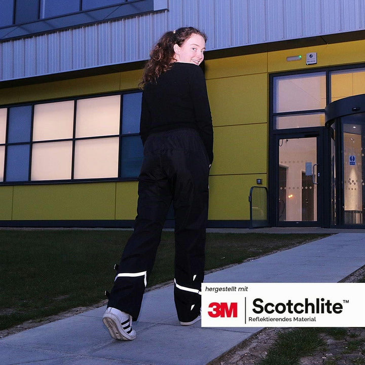 Salzmann wasserdichte Regenhose - Leichte Wanderhose - Hergestellt mit 3M Scotchlite, M