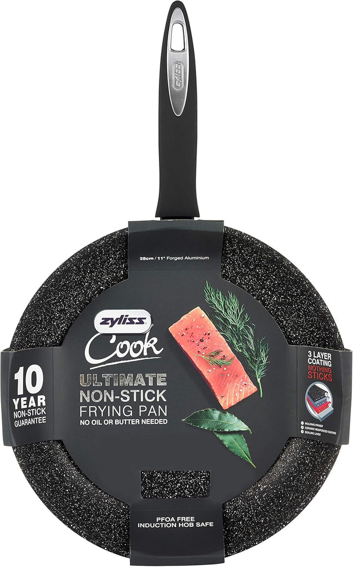Zyliss Cook Antihaft Pfanne, Aluminium, Schwarz, 28