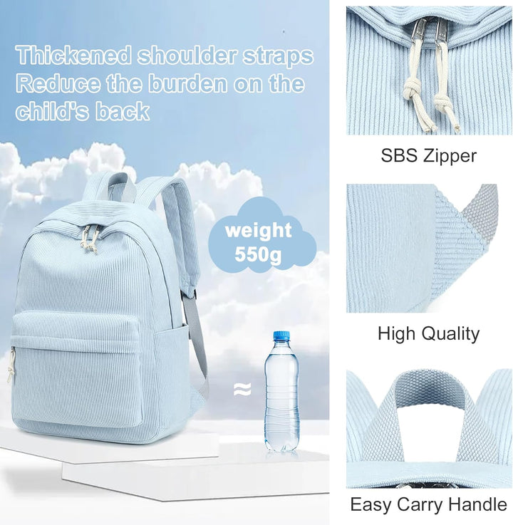 LOIDOU Rucksack für Teenager Mädchen Bookbags Kinderrucksack Kinder Schulrucksack mit Lunchpaket Fed