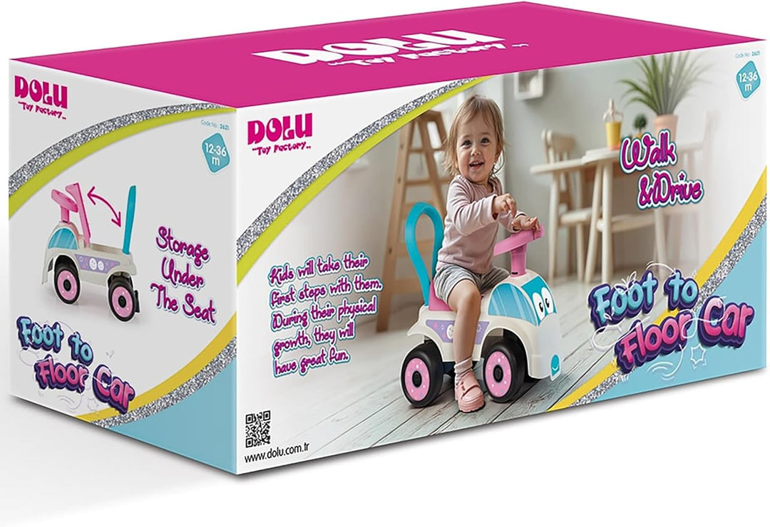 Dolu Walk &amp; Drive Fuss-zu-Boden-Fahrt auf dem Auto für Kinder von 12 bis 36 Monaten Baby Walker Ride