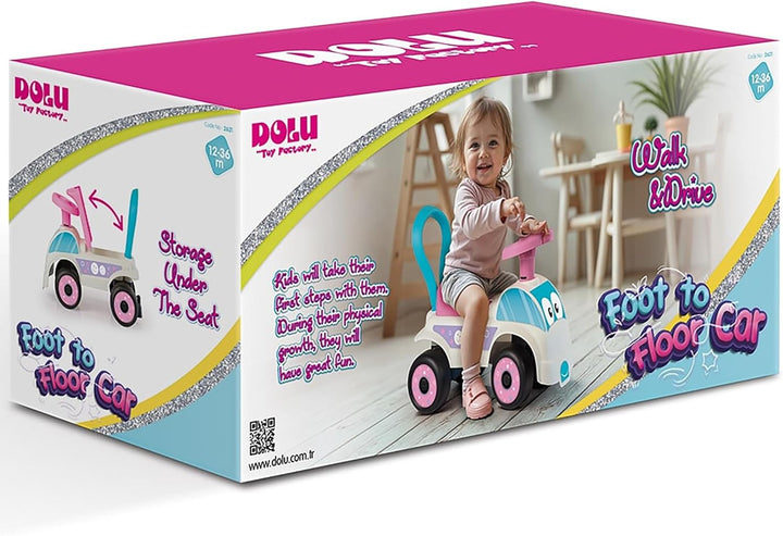 Dolu Walk &amp; Drive Fuss-zu-Boden-Fahrt auf dem Auto für Kinder von 12 bis 36 Monaten Baby Walker Ride