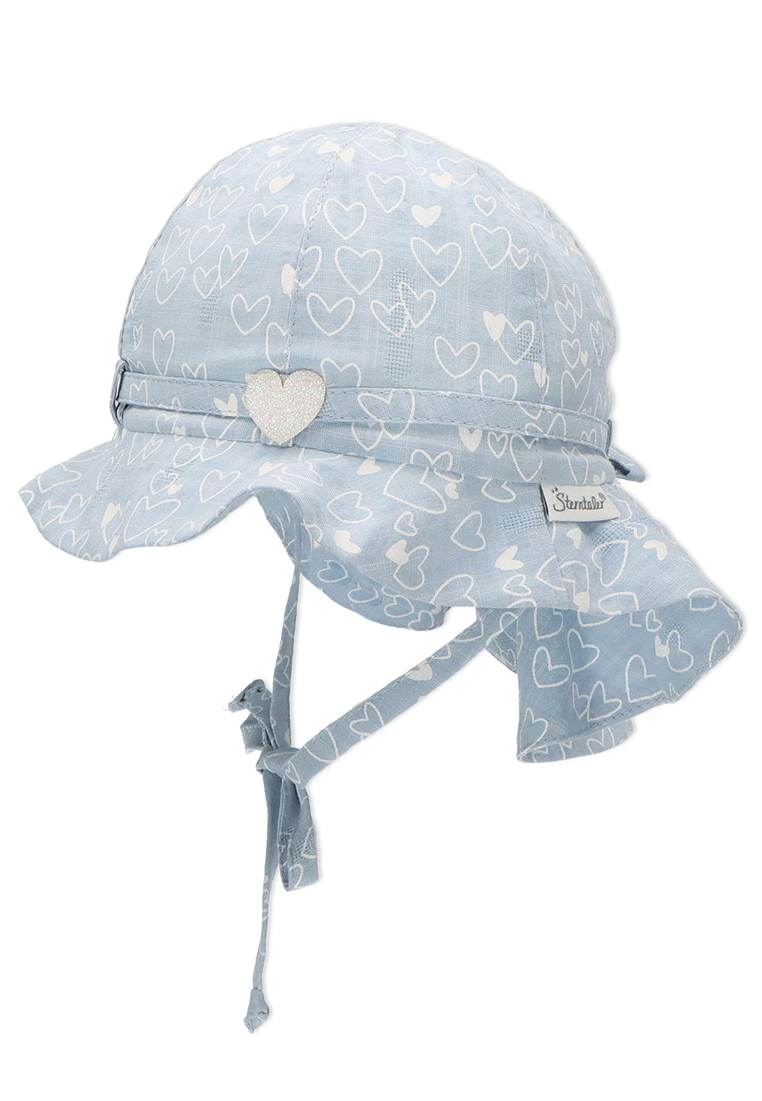 Sterntaler Mädchen Hut Sonnenhut Herzis 43 hellblau, 43 hellblau