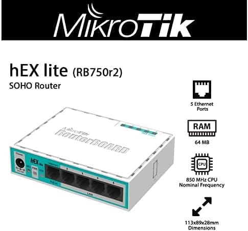 MikroTik RB750R2 RouterBOARD 750r2, hEX Lite