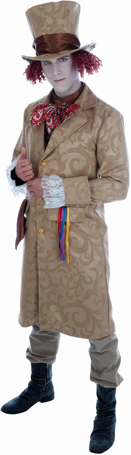 Fun Shack Kostüm Mad Hatter für Herren, Perfekt für Karneval und Fasching, Inklusive Hut und Accesso
