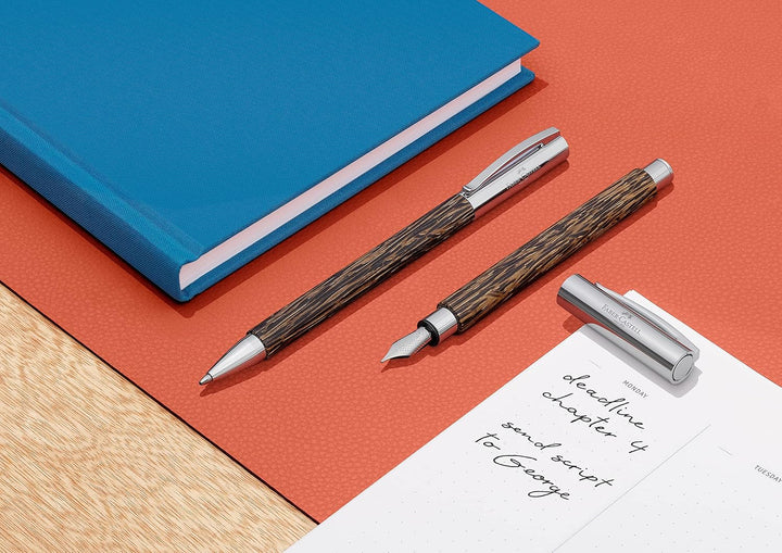 Faber-Castell 148171 - Füllfederhalter AMBITION Cocos, Federbreite F, inkl. Geschenkverpackung und K