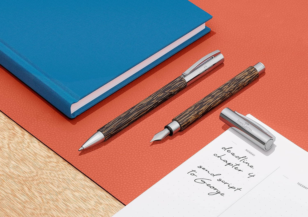 Faber-Castell 148171 - Füllfederhalter AMBITION Cocos, Federbreite F, inkl. Geschenkverpackung und K