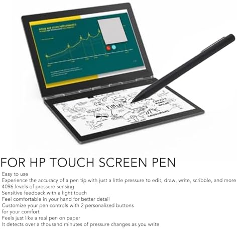 ASHATA Aktiver Stift für HP Pavilion X360, Eingabestift für HP Touchscreen Laptop 1MR94AA für HP für