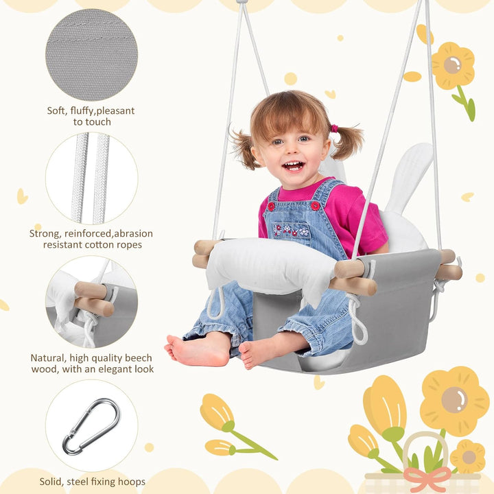 Babyschaukel,Kinderschaukel aus Holz,Baby schaukel Indoor Für Kinder,Kinderschaukel Für Babys und Ki