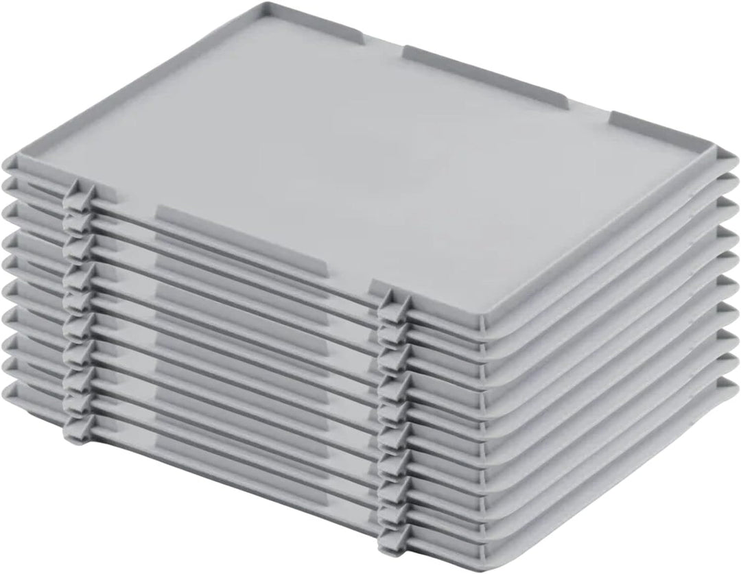 PROREGAL SuperSparSet 10x Scharnierdeckel für Eurobehälter | BxT 40x60cm | Eurobox, Transportbox, Tr