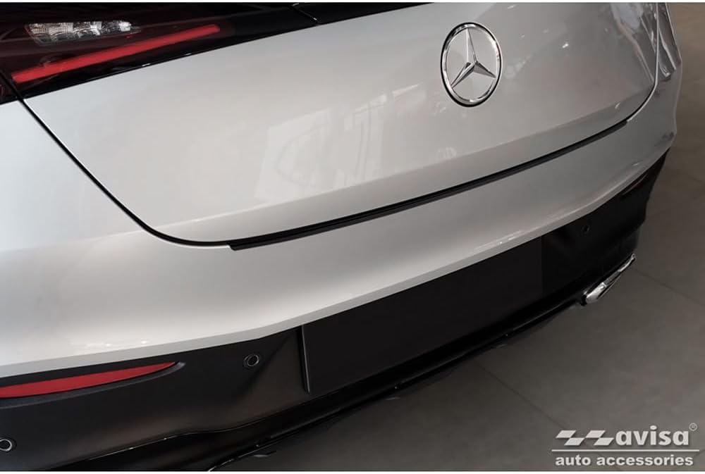 Avisa Schwarz Edelstahl Heckstossstangenschutz kompatibel mit Mercedes GLC II Coupé (C254) 2023-